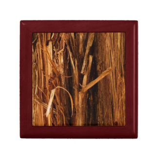 Cedar Textured Wooden Bark Look Jewelry Box