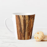 Cedar Textured Wooden Bark Look Latte Mug