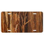 Cedar Textured Wooden Bark Look License Plate