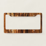 Cedar Textured Wooden Bark Look License Plate Frame