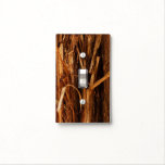 Cedar Textured Wooden Bark Look Light Switch Cover