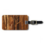 Cedar Textured Wooden Bark Look Luggage Tag