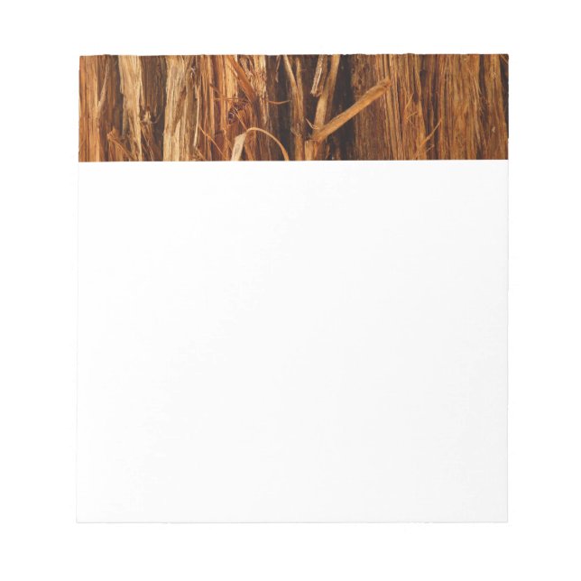 Cedar Textured Wooden Bark Look Notepad (Front)