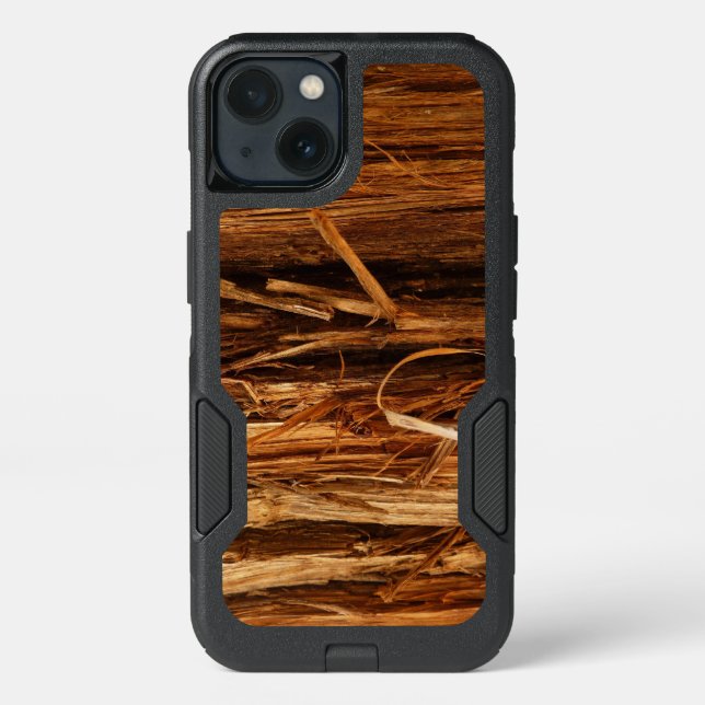 Cedar Textured Wooden Bark Look Otterbox iPhone Case (Back)