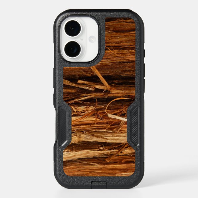 Cedar Textured Wooden Bark Look Otterbox iPhone Case (Back)