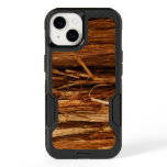 Cedar Textured Wooden Bark Look OtterBox iPhone 14 Case