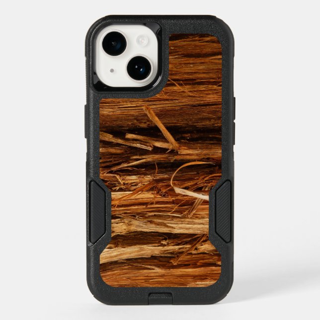 Cedar Textured Wooden Bark Look Otterbox iPhone Case (Back)
