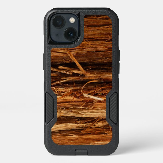 Cedar Textured Wooden Bark Look Otterbox iPhone Case (Back)