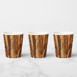 Cedar Textured Wooden Bark Look Paper Cups