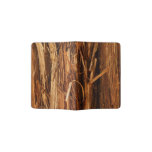 Cedar Textured Wooden Bark Look Passport Holder