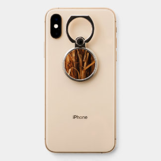 Cedar Textured Wooden Bark Look Phone Ring Stand