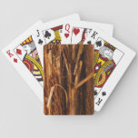 Cedar Textured Wooden Bark Look Poker Cards