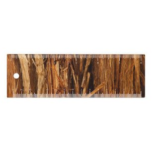 Cedar Textured Wooden Bark Look Ruler