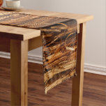 Cedar Textured Wooden Bark Look Short Table Runner
