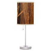Cedar Textured Wooden Bark Look Table Lamp (Right)