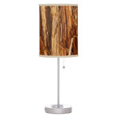 Cedar Textured Wooden Bark Look Table Lamp (Left)