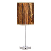 Cedar Textured Wooden Bark Look Table Lamp (Back)