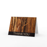Cedar Textured Wooden Bark Look Thank You Card