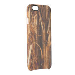 Cedar Textured Wooden Bark Look Clear iPhone 6/6S Case