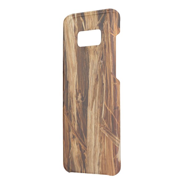 Cedar Textured Wooden Bark Look Uncommon Samsung Galaxy Case (Back/Left)