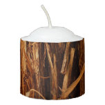 Cedar Textured Wooden Bark Look Votive Candle