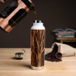 Cedar Textured Wooden Bark Look Water Bottle