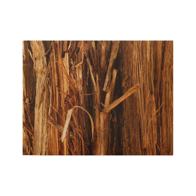 Cedar Textured Wooden Bark Look Wood Poster (Front)