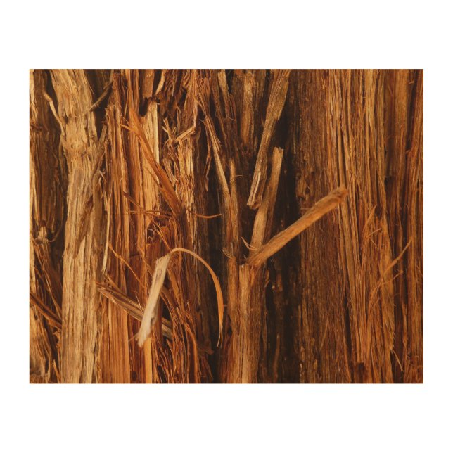 Cedar Textured Wooden Bark Look Wood Wall Art (Front)