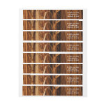 Cedar Textured Wooden Bark Look Wrap Around Label
