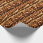 Cedar Textured Wooden Bark Look Wrapping Paper