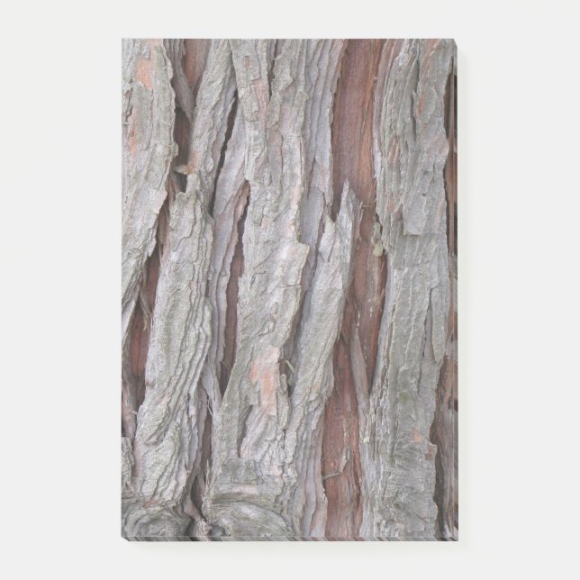 Cedar tree bark texture post-it notes (Front)