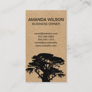 Cedar Tree Landscaping Gardener Business Card