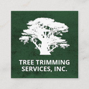 Cedar Tree Landscaping Gardener Tree Trimmer Square Business Card