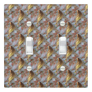 Cedar Waxwing Bird Pattern Light Switch Cover