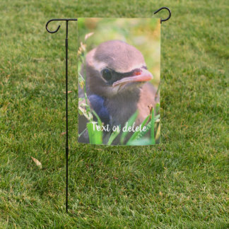 Cedar Waxwing Fledgling Bird Personalized Garden Flag