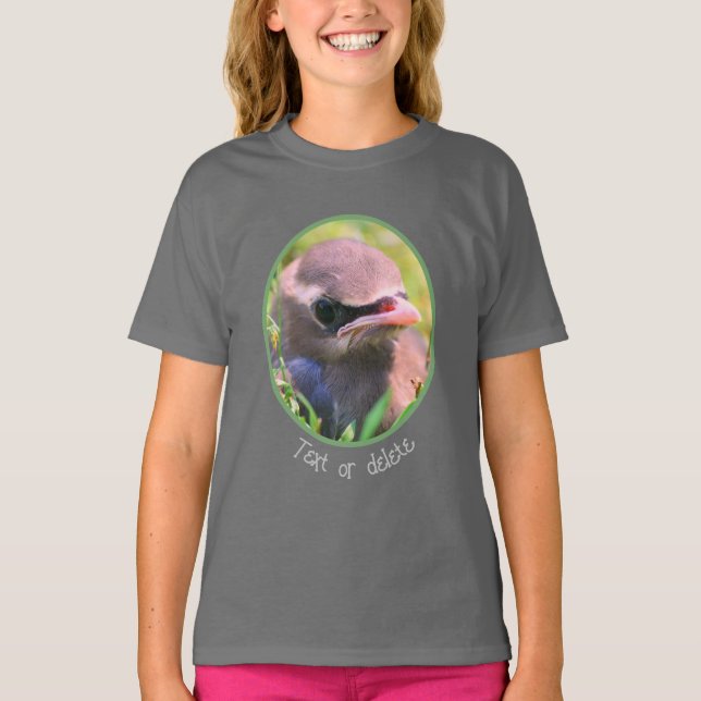 Cedar Waxwing Fledgling Bird Personalized  T-Shirt (Front)