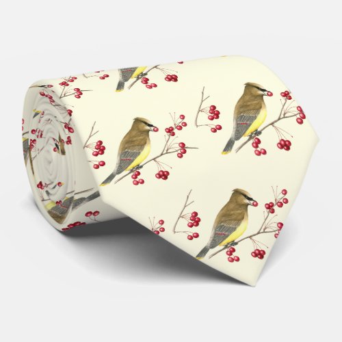 Cedar Waxwing Neck Tie