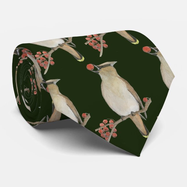Cedar Waxwing Neck Tie (Rolled)