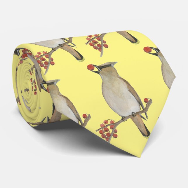 Cedar Waxwing Neck Tie (Rolled)