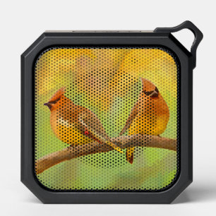 Cedar Waxwing Painting - Cute Original Dog Art Bluetooth Speaker