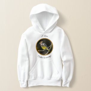 Cedar Waxwing Songbird Original Wild Bird Photo Hoodie