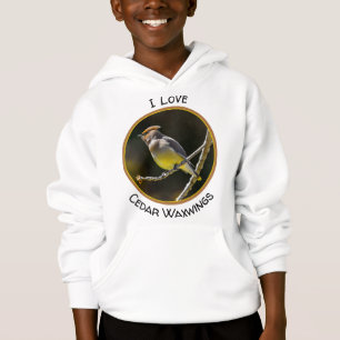 Cedar Waxwing Songbird Original Wild Bird Photo Hoodie