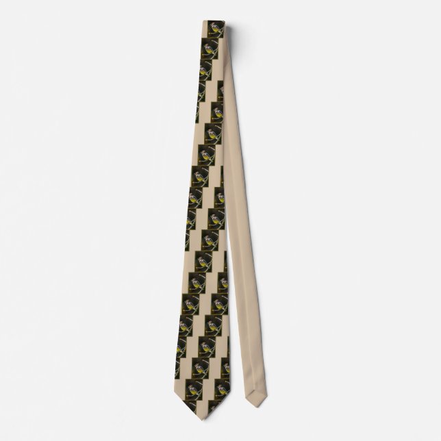 Cedar Waxwing Songbird Original Wild Bird Photo Neck Tie (Front)