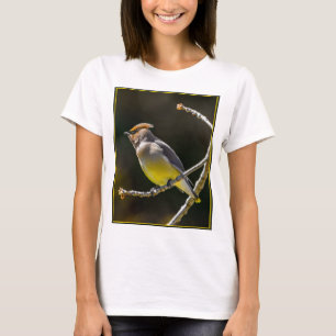 Cedar Waxwing Songbird Original Wild Bird Photo T-Shirt