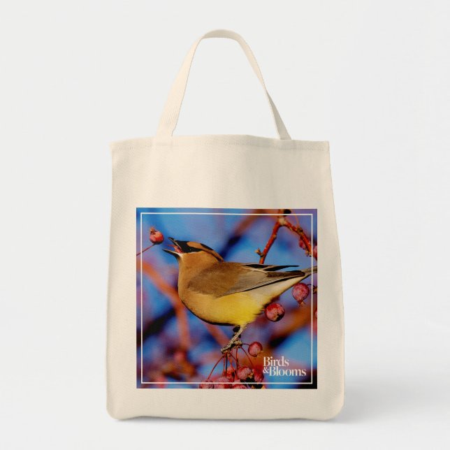 Cedar Waxwing Tote Bag (Front)