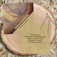 Cedar Wood Knot Close-Up Photograph Carpenter Square Business Card