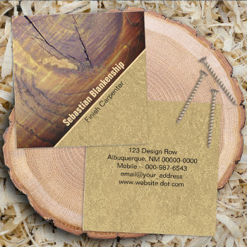 Cedar Wood Knot Close-up Photograph Carpenter Square Business Card by PaPr_Emporium at Zazzle