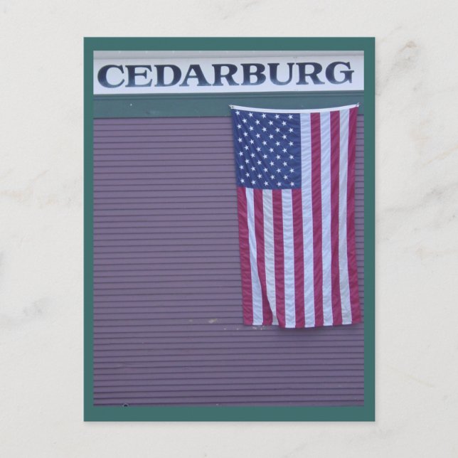 Cedarburg Flag Postcard (Front)