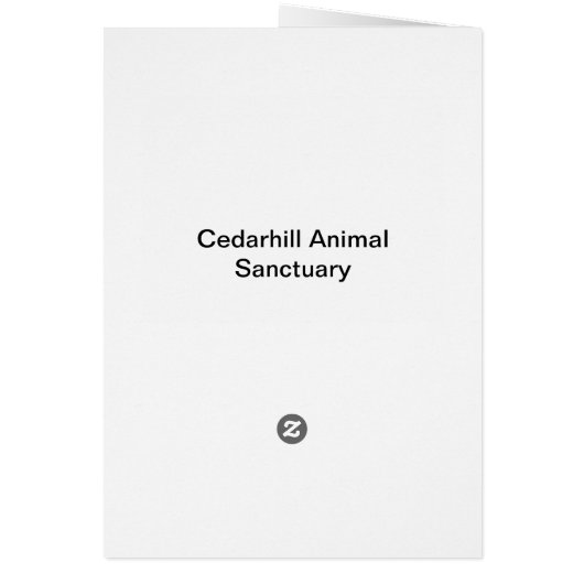 Cedarhill Animal Sanctuary Card (Back)
