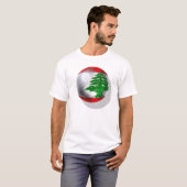 Cedars Lebanon soccer football team flag ball T-Shirt (Front Full)